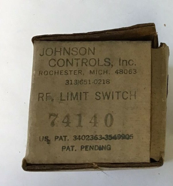 JOHNSON CONTROLS 74140 RF. LIMIT SWITCH 115VAC .1-1 A N.O.1
