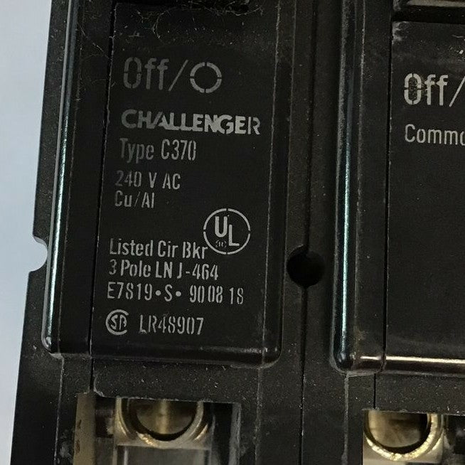 CHALLENGER C370 CIRCUIT BREAKER 70AMP 240VAC 3POLE 1