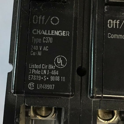 CHALLENGER C370 CIRCUIT BREAKER 70AMP 240VAC 3POLE 1