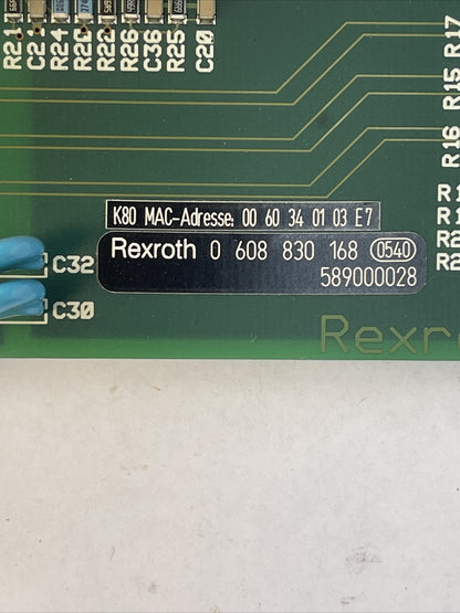 REXROTH 0 608 830 168 ETHERNET MODULE HW-VERSION 2.1 3 608 860 258 SMETH1