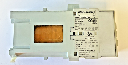 ALLEN BRADLEY 100-C43D*00 CONTACTOR SER.A 600VAC 75A1