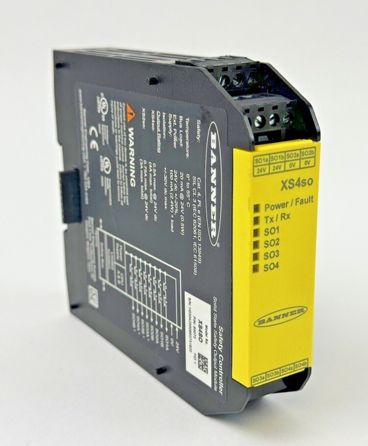 BANNER - XS4so - SAFETY CONTROLLER EXPANSION MODULE - 4 PAIR PNP SAFETY OUTPUTS0