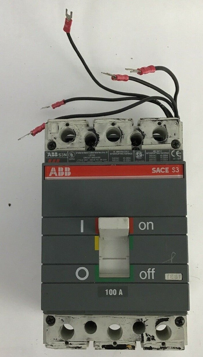 ABB S3N CIRCUIT BREAKER 100AMP 2 POLE 480VAC/500VDC 0