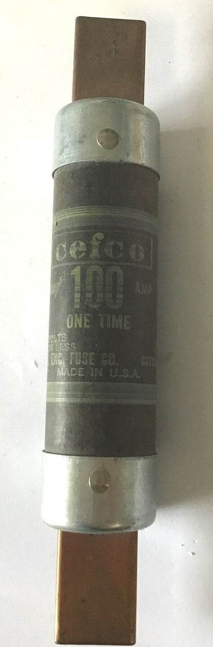 CEFCO OT100/250 FUSE 100AMP 250V ONE TIME ***LOTOF6***2