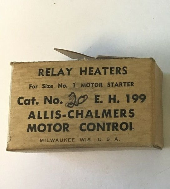ALLIS-CHALMERS 20 E.H.199 RELAY HEATER ***LOTOF2***1