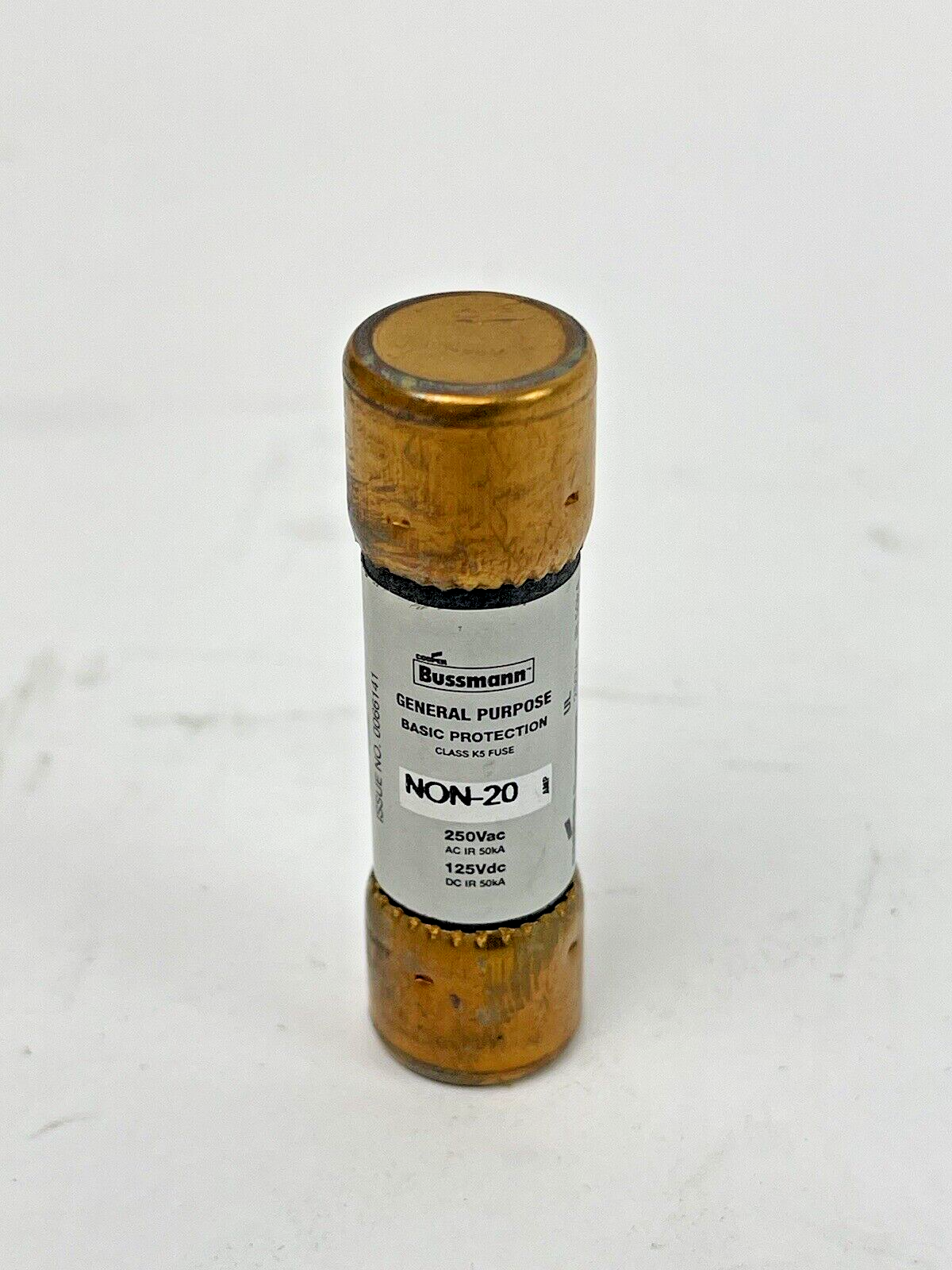 BUSSMANN EATON - BOX OF 10 - NON-20 - 20A 250V AC, K5, 2" FUSE - Cylindric5