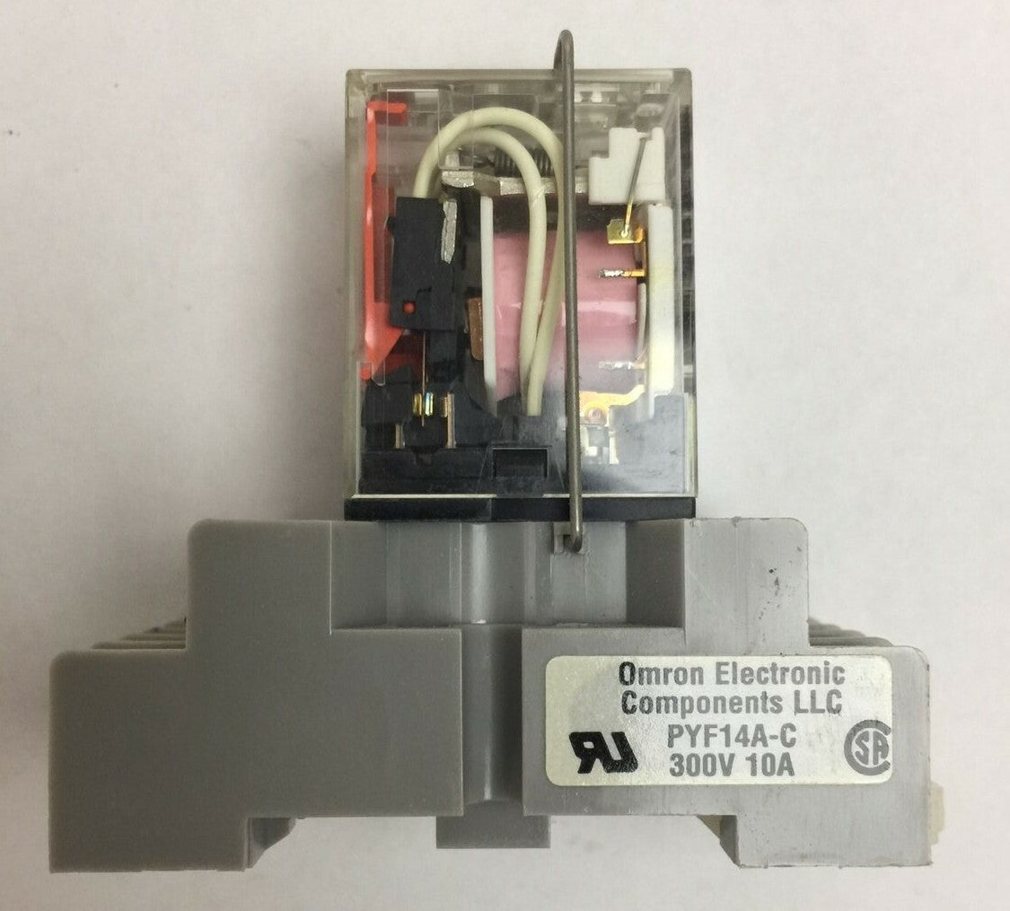OMRON MY4N RELAY 110/120VAC PYF14A-C SOCKET SCREW TERMINAL 300V 10A (LOT OF 3)2