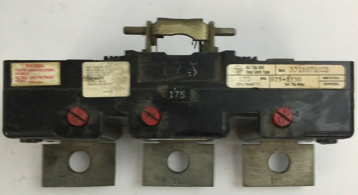 WESTINGHOUSE 371D371G23 AB TRIP UNIT TIME LIMIT TYPE 175AMP 3POLE 875-1750 INST0