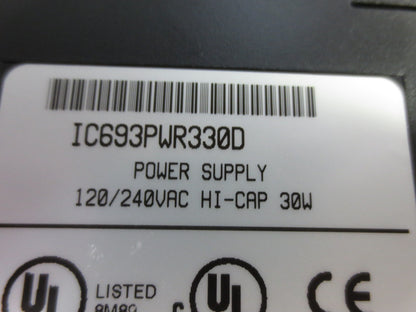 GE FANUC IC693PWR330D PLC POWER SUPPLY 120/240VAC HI-CAP 30W - NO COVER1