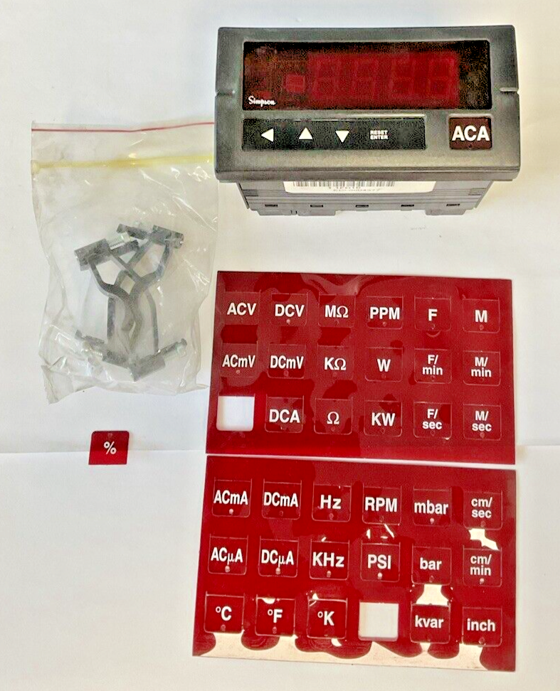 SIMPSON 1FD10 DIGITAL PANEL METER 120VAC 50/60HZ 10VA0
