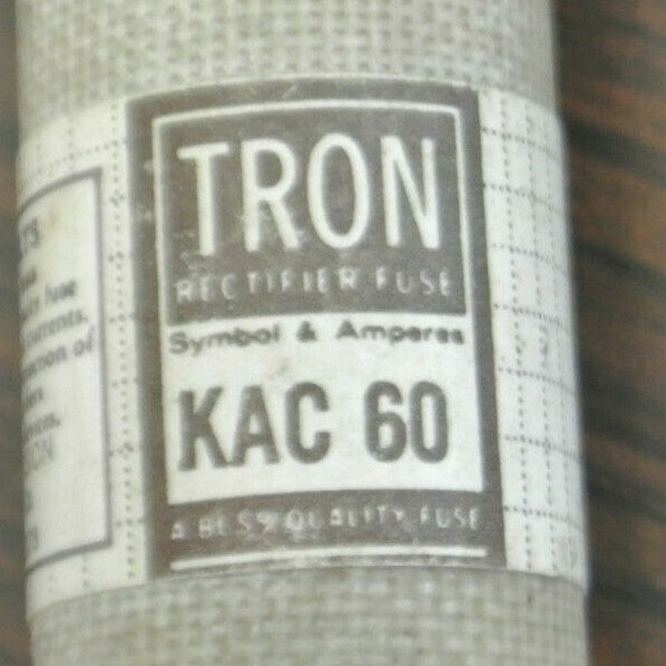 BUSS KAC60 RECTIFIER FUSE 60A / 600V / NEW SURPLUS1