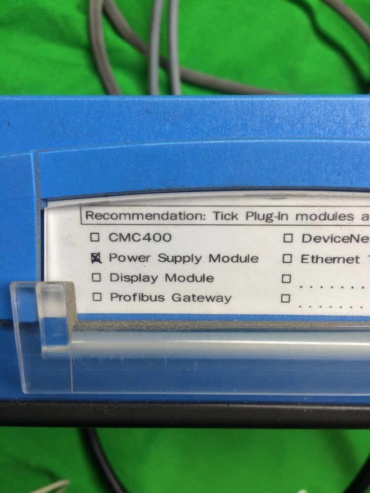 SICK OPTIC CLV650-0120 BARCODE SCANNER & CDM420-0102 POWER SUPPLY W/ WL18-3P4302