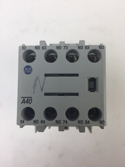 ALLEN BRADLEY 700-CF400D* CONTACTOR  600VAC 25A COIL 24VDC 100-F 100-FSD2505
