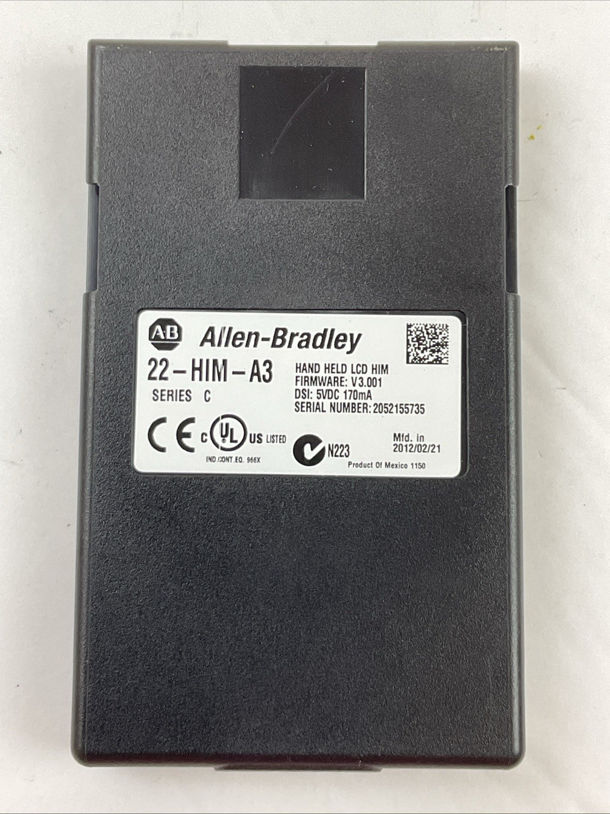 ALLEN BRADELY 22-HIM-A3 SERIES C FIRMWARE V3.001 HAND HELD LCD INTERFACE MODULE6