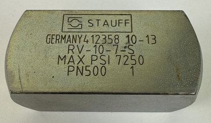 STAUFF RV-10-7-S RV CHECK VALVE 7250PSI0