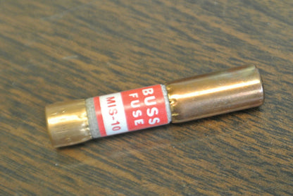BOX of 10 / BUSS MIS-10 ACTUATOR FUSE / 10A / 600VAC / 250VDC / NEW SURPLUS2
