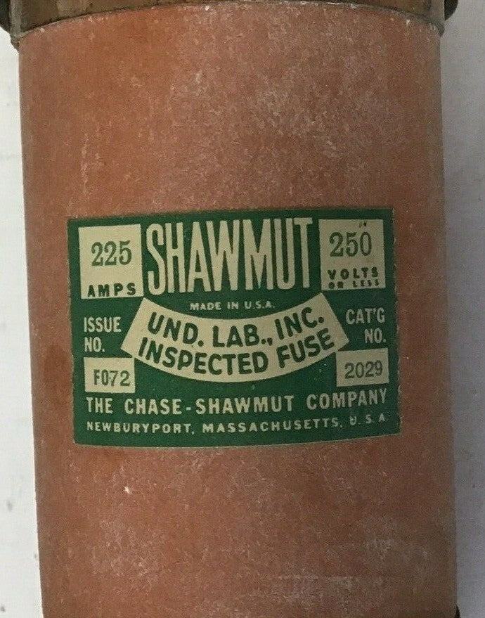 SHAWMUT F072 FUSE 250V 225A 2029 1