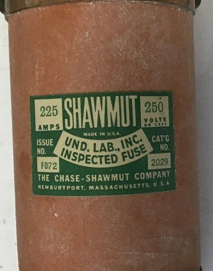 SHAWMUT F072 FUSE 250V 225A 2029 1