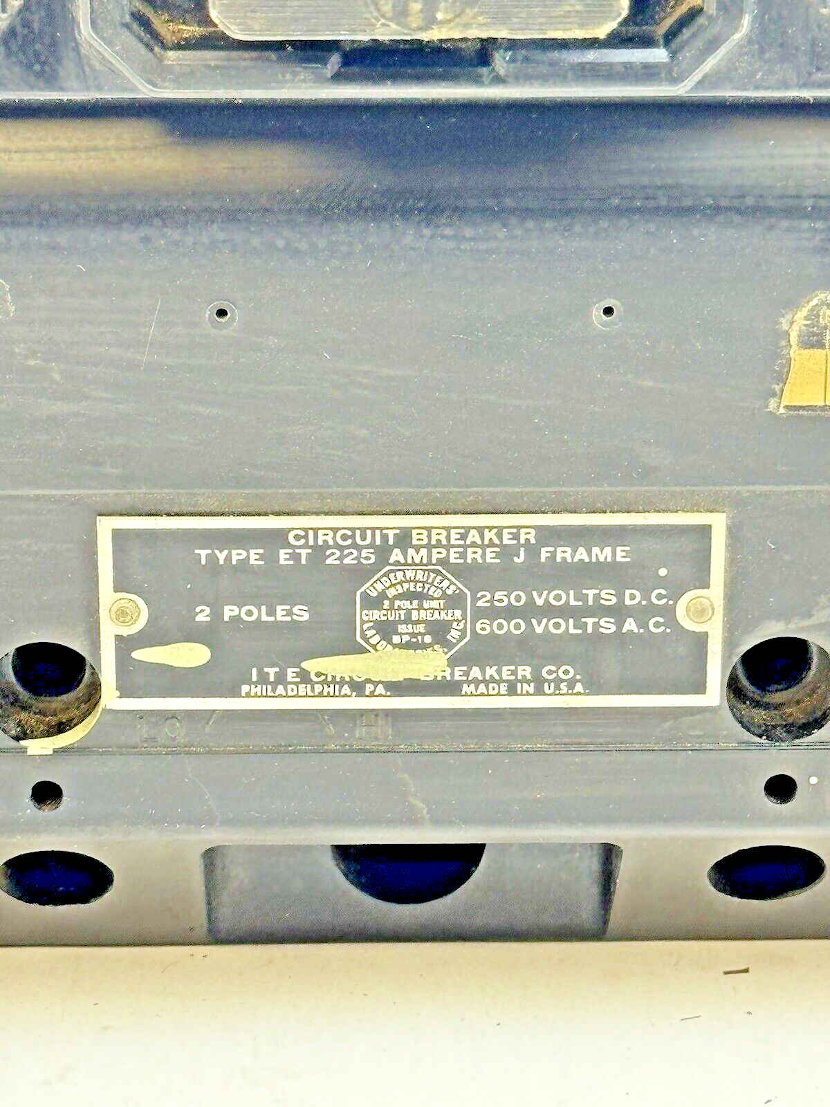 ITE - ET5906 - MOLDED CASE ET-225 FRAME CIRCUIT BREAKER - 200 A, 2 POLE, 600 VAC2