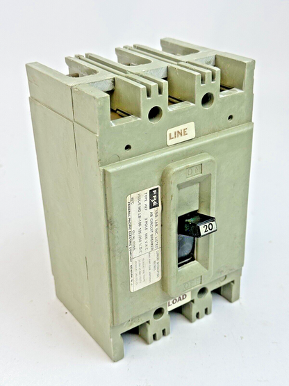 FPE - HEF631020 - CIRCUIT BREAKER - 3 POLE/240VAC/30A, LB-186 - NEW1