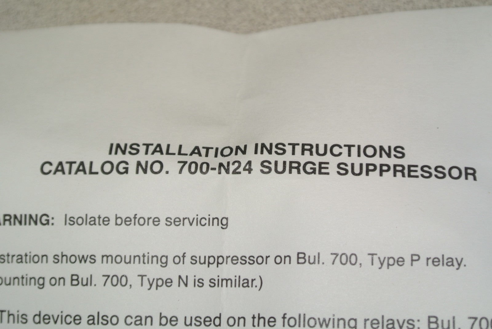 ALLEN-BRADLEY 700-N24 / SURGE SUPPRESSOR / 150V MAX / NEW SURPLUS5
