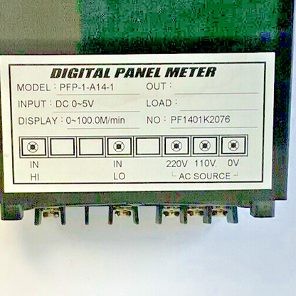 POUNDFUL-L PFP-1-A14-1 DIGITAL PANEL METER 220V/110V 0-100.0M/MIN4