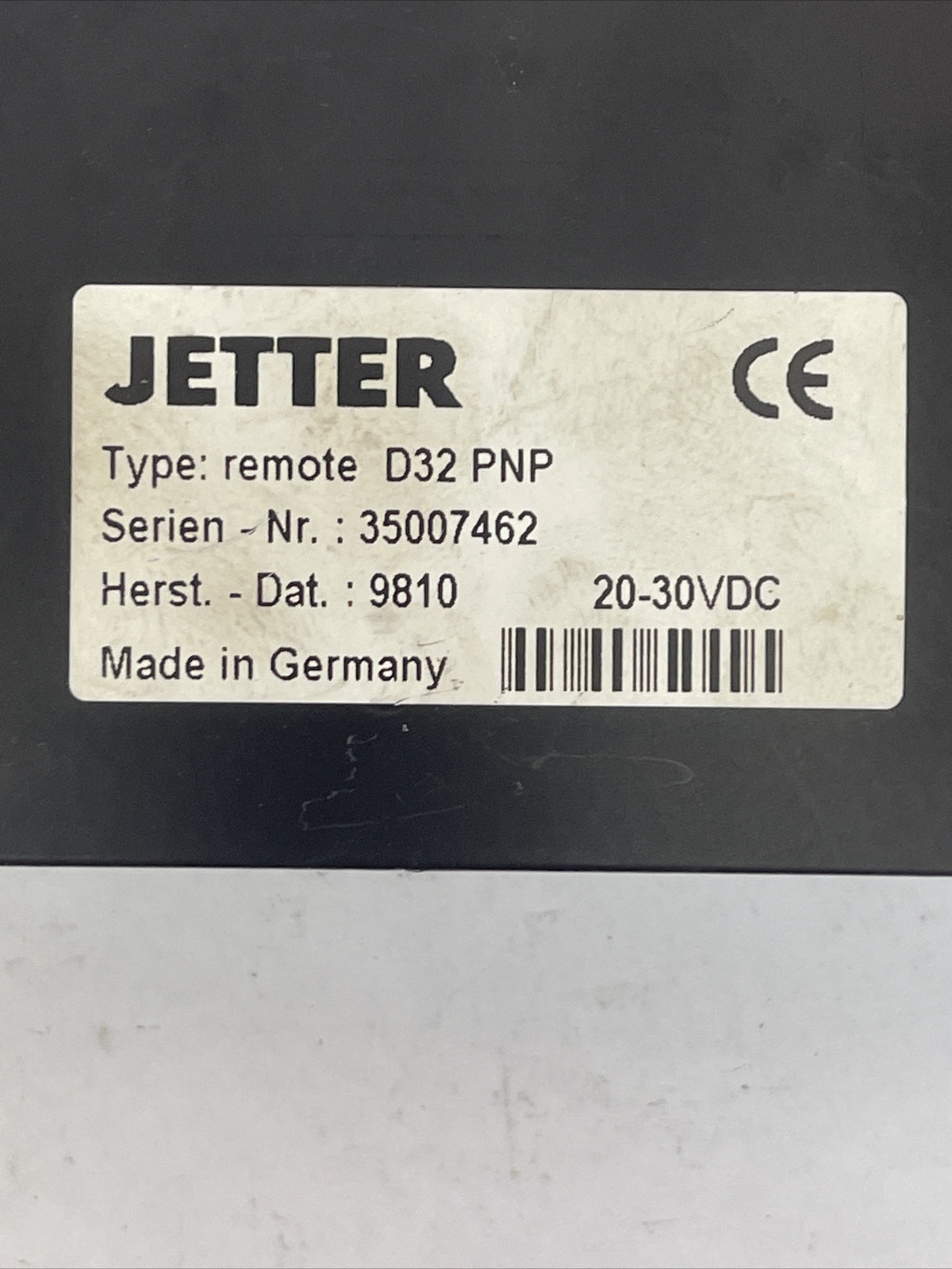 JETTER D32 PNP I/O MODULE REMOTE CONTROL 20-30VDC1