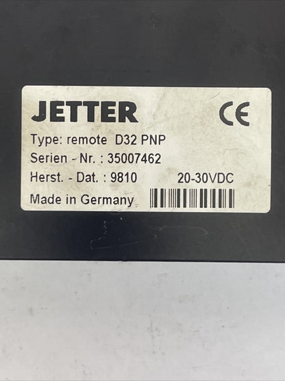 JETTER D32 PNP I/O MODULE REMOTE CONTROL 20-30VDC1
