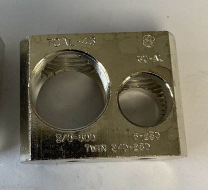 GE TCAL-43 TERMINAL LUG 6-250 NO LUG SCREWS 2/0-600 ***LOTOF3***2