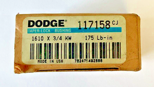 DODGE 117158 CJ TAPER-LOCK BUSHING 1610 X 3/4 KW0