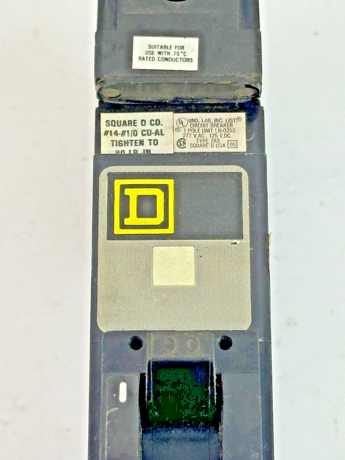 SQUARE D - FHB16090C - I-LINE MOLDED CASE CIRCUIT BREAKER - 1 POLE/ 90 A/ 277VAC2
