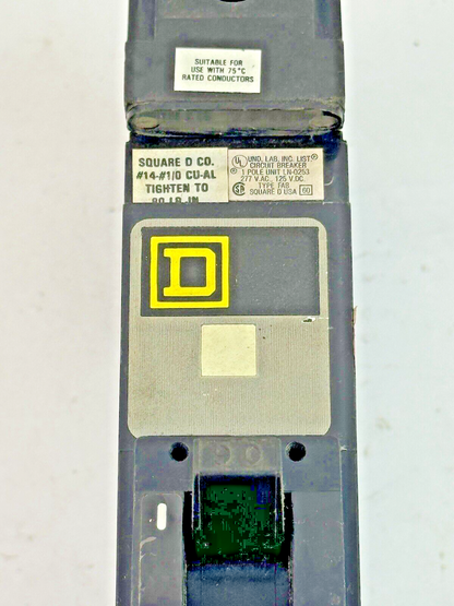 SQUARE D - FHB16090C - I-LINE MOLDED CASE CIRCUIT BREAKER - 1 POLE/ 90 A/ 277VAC2