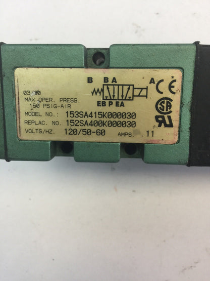 NUMATICS 228-690B SOLENOID VALVE 100-115/50 110-120/60 0.12 AMP7