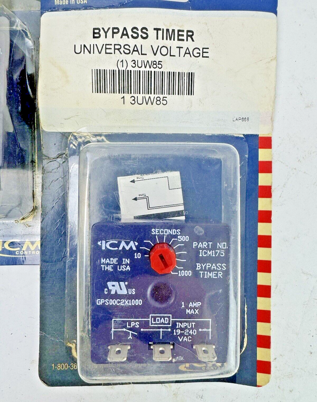 ICM **LOT OF 2** - ICM175 - BYPASS TIMER - UNIVERSAL VOLTAGE - 3UW851