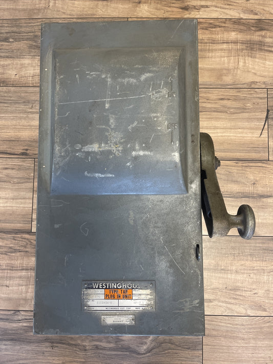 WESTINGHOUSE 1513454-B TYPE TAP PLUG IN UNIT 240VAC 100AMP 3POLE 7.5HP FUSIBLE0