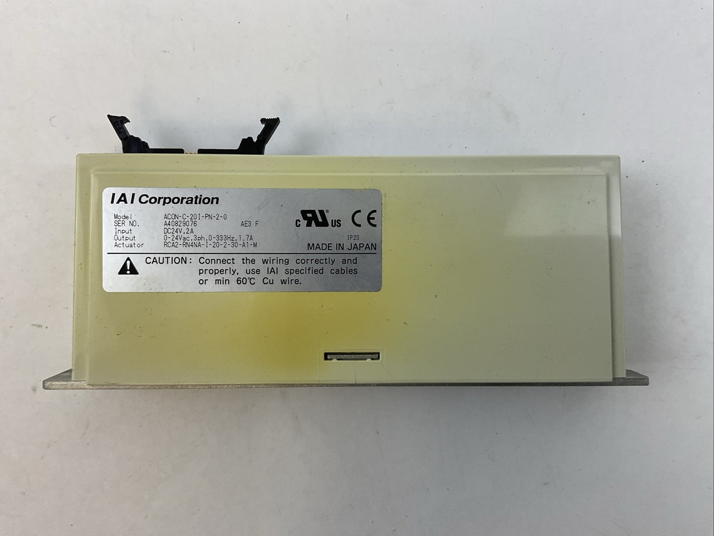 IAI ACON-C-20I-PN-2-0 ACTUATOR POSITION CONTROLLER OUTPUT 0-24VAC INPUT 24VDC2