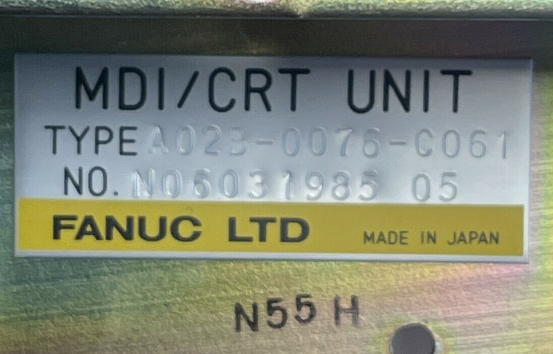 FANUC A02B-0076-C061 MDI/CRT UNIT OPERATOR PANEL1