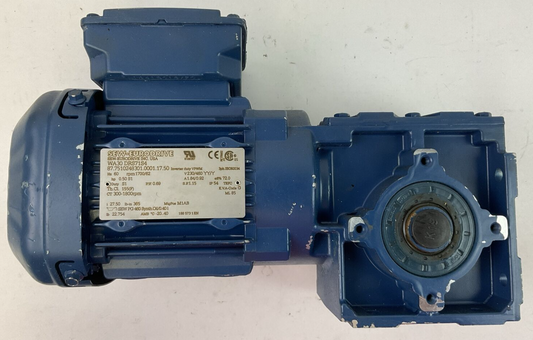 SEW EURODRIVE WA30 DRS71S4 GEAR MOTOR 1700/62RPM 230/460V YY/Y0