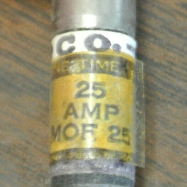 BOX of 10 / ECONOMY / FPE MOF-25 MIDGET ONE-TIME FUSE / 25A / 250V1