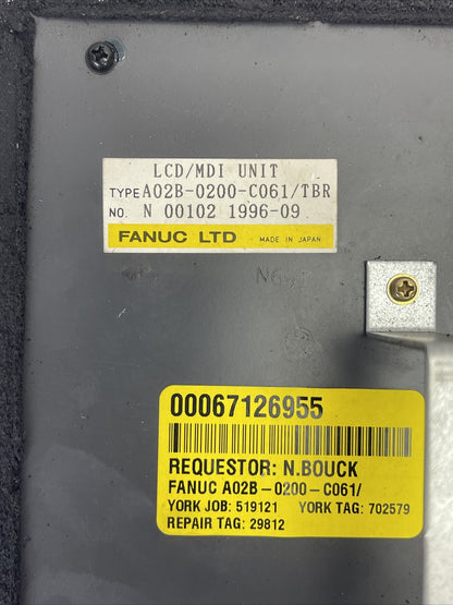 FANUC A02B-0200-C061/TBR OPERATOR INTERFACE PANEL1