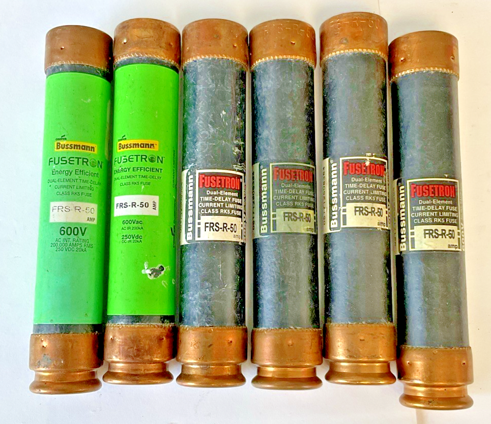 BUSSMANN FRS-R-50 FUSETRON FUSE CLASS RK5 600VAC 250VDC ***LOTOF6***0