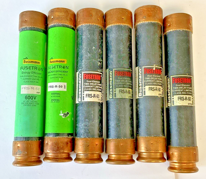 BUSSMANN FRS-R-50 FUSETRON FUSE CLASS RK5 600VAC 250VDC ***LOTOF6***0