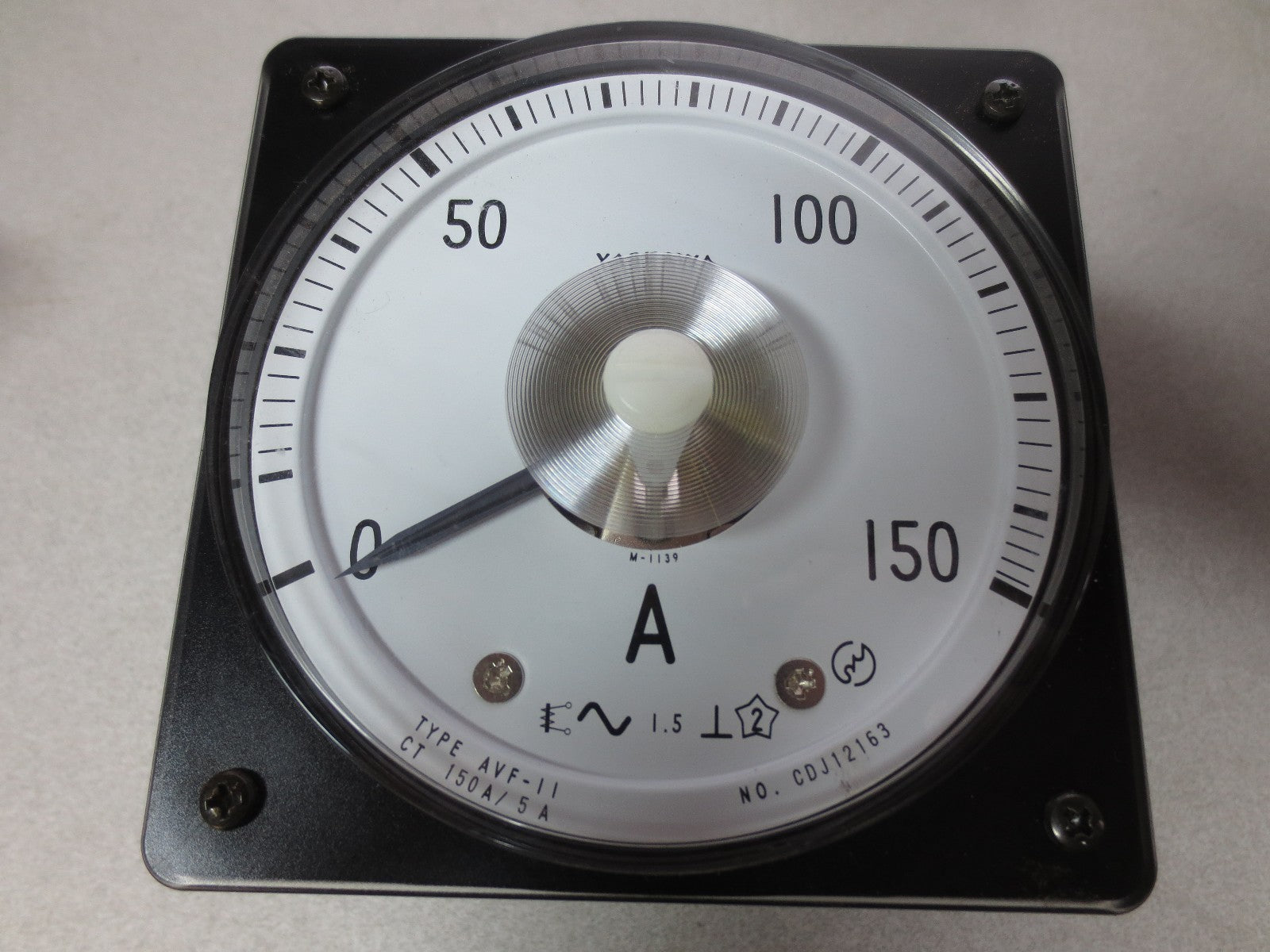TOYO KEIKI / YASKAWA TYPE AVF-11, NO. CDJ12163 PANEL METER 0-150 - 150A / 5A0