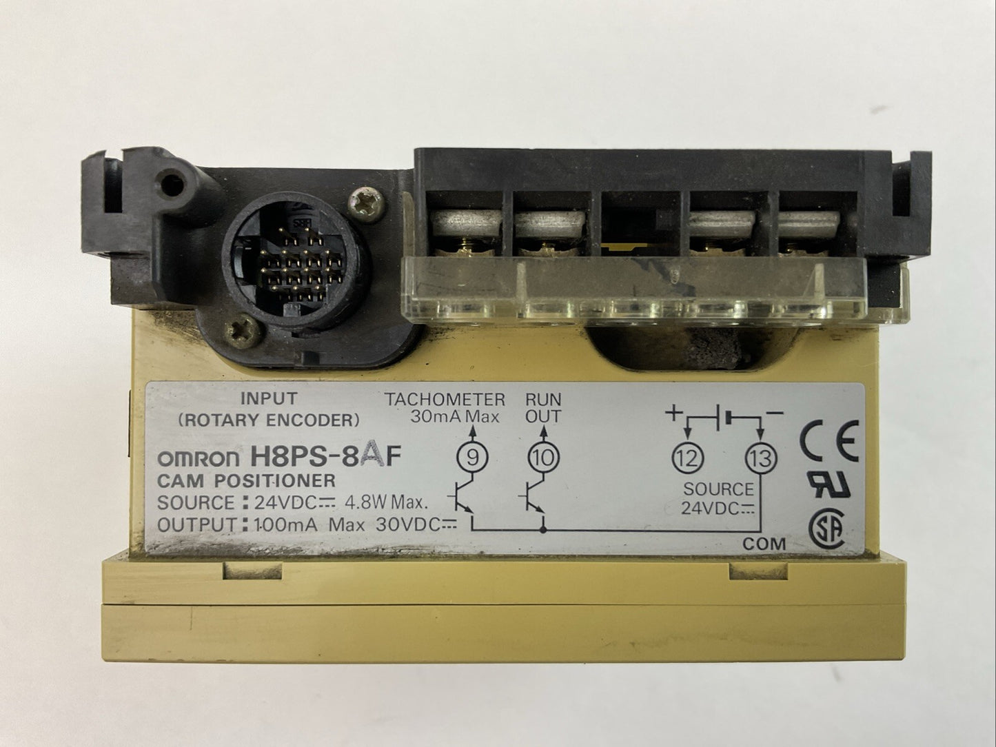 OMRON H8PS-8AF CAM POSTIONER SOURCE 24VDC 4.8W OUTPUT 100mA 30VDC1