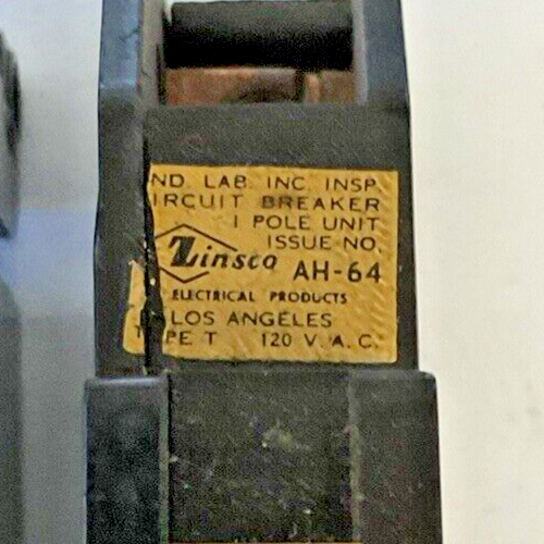 ZINSCO T120 CIRCUIT BREAKER 20A 1POLE 120VAC TYPE T ***LOTOF2***1