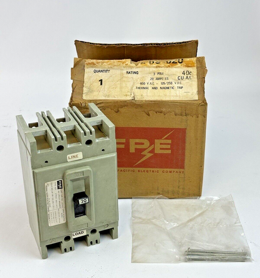 FPE - HEF631020 - CIRCUIT BREAKER - 3 POLE/240VAC/30A, LB-186 - NEW0