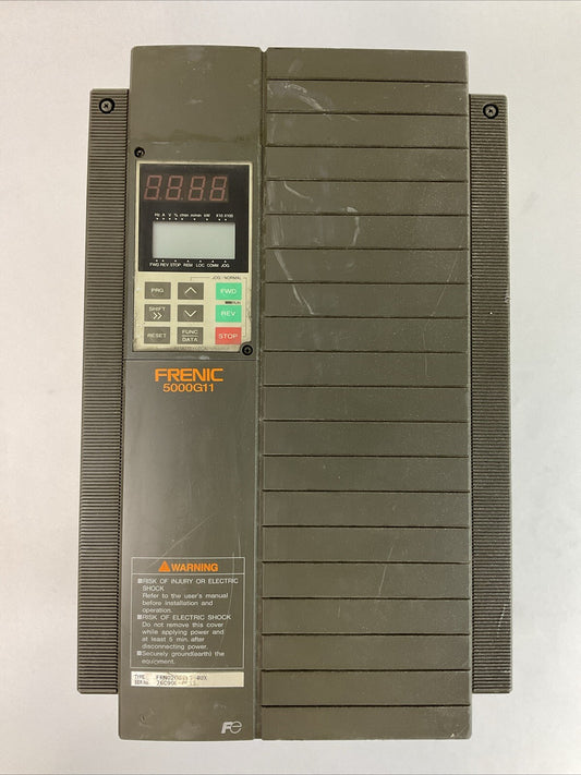 FUJI FRN020G11S-4UX FRENIC 5000G11 OUTPUT 3PH 20HP 380-460V30A SOURCE 380-480V0
