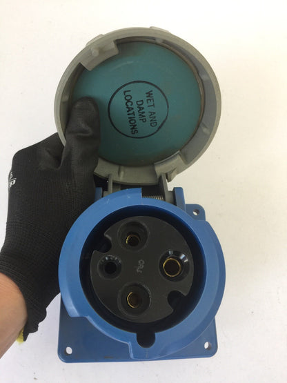HUBBELL 360R3W PIN & SLEEVE RECEPTACLE 60A 250VDC 7