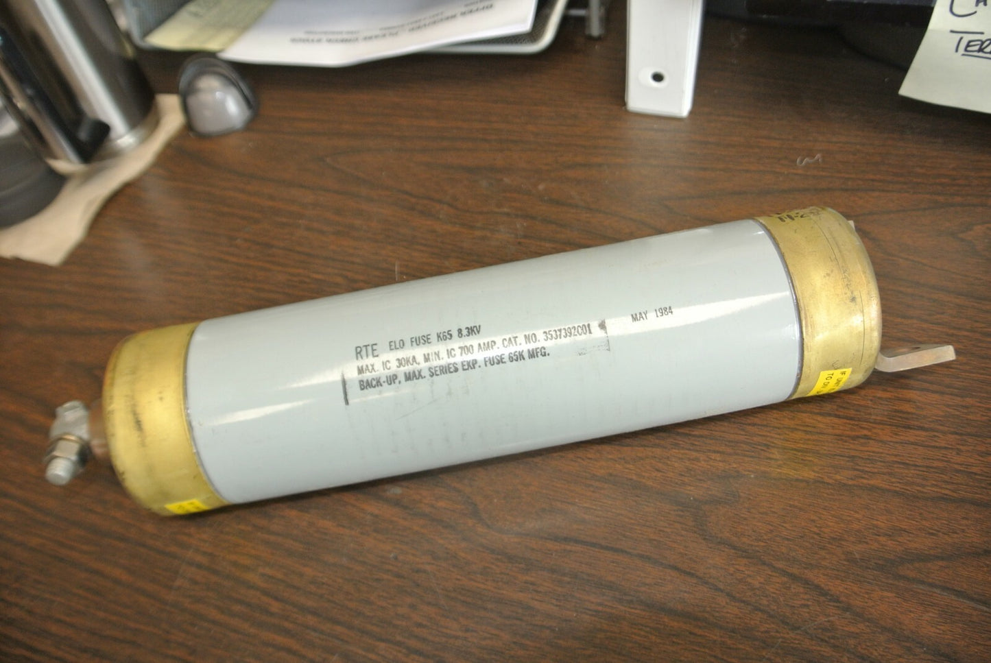 RTE 83K065VHD1A / 3537392C01M TYPE ELO K65 FUSE 30kA / 8.3kV / NEW SURPLUS6