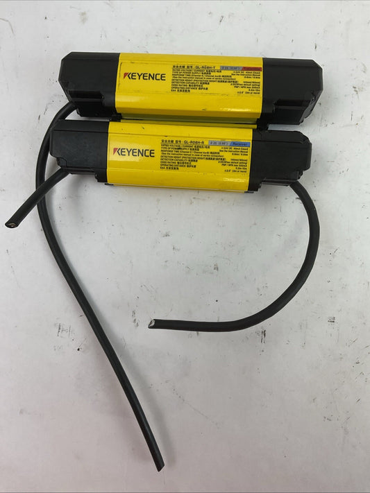 KEYENCE GL-R08H-T TRANSMITTER GL-R08H-R RECEIVER 24VDC LIGHT CURTAIN0
